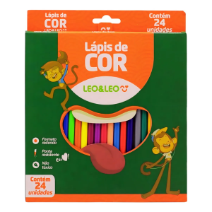 Lápis de Cor 24 Cores Leo&Leo