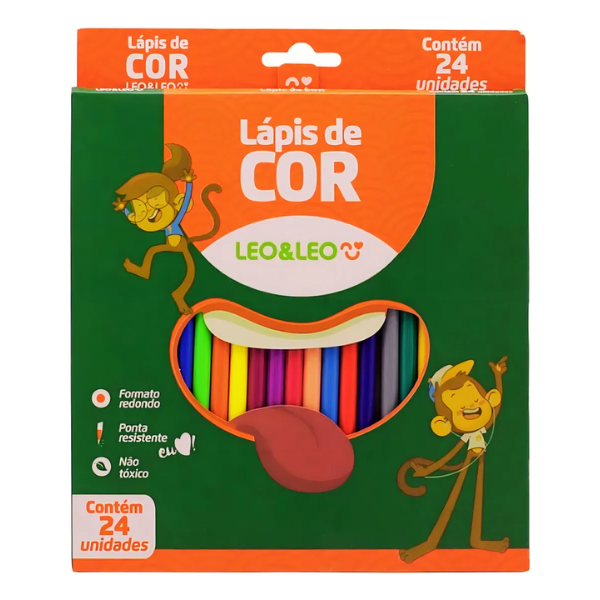 Lápis de Cor 24 Cores Leo&Leo