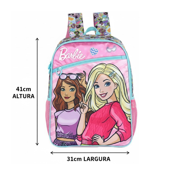Mochila Infantil Barbie Luxcel - Imagem 4