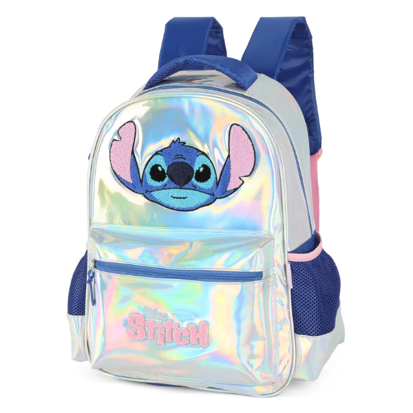 Mochila Juvenil Prata Refletivo Stitch Luxcel - Imagem 2