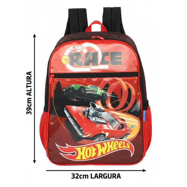 Mochila de Costas Infantil Hot Wheels Luxcel - Imagem 4