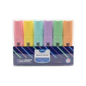 Kit Marca Texto Pastel 6 Cores Lyke