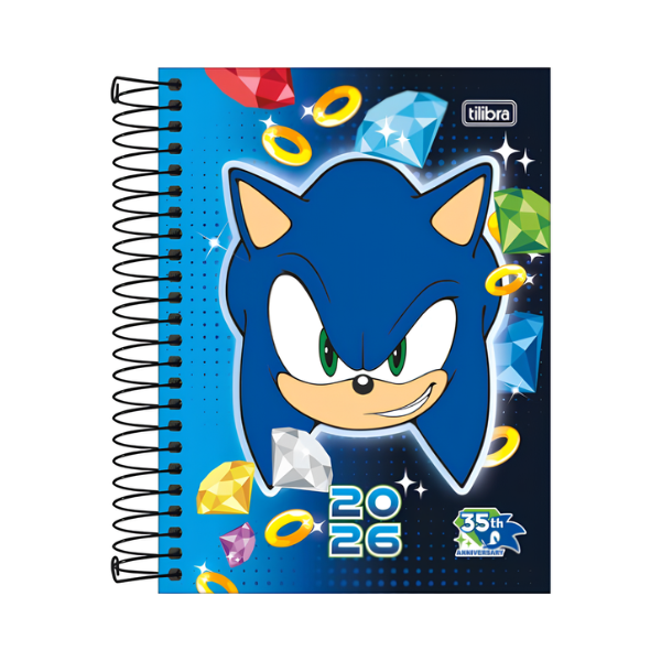 Agenda Escolar 2026 Sonic Tilibra - Imagem 2