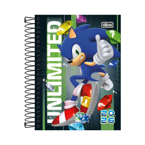 Agenda Escolar 2026 Sonic Tilibra - Imagem 5