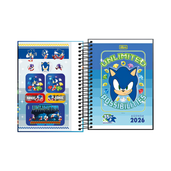 Agenda Escolar 2026 Sonic Tilibra - Imagem 9
