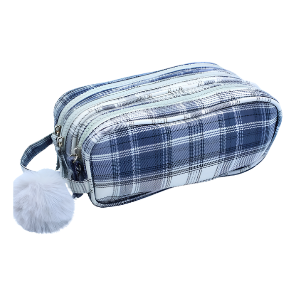 Estojo Escolar Xadrez Triplo Daterra - Imagem 6