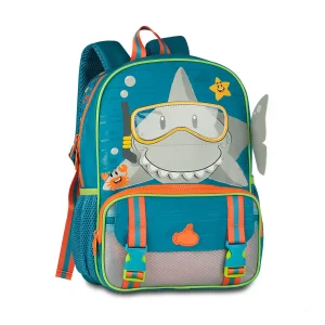 Mochila de Costas Infantil Masculina Tubarão Clio TB25052D