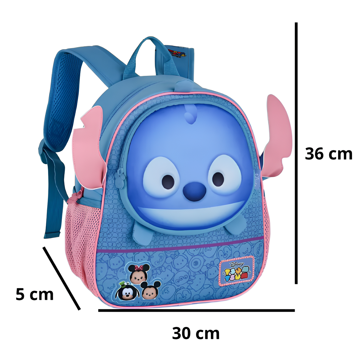 Mochila de Costa infantil Disney Tsum Tsum Stitch Clio TS24563D - Imagem 5
