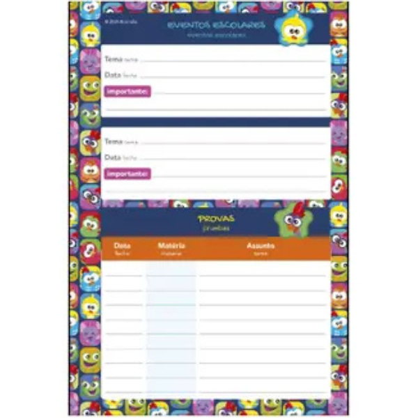 Agenda Escolar Permanente Galinha Pintadinha Jandaia - Imagem 4