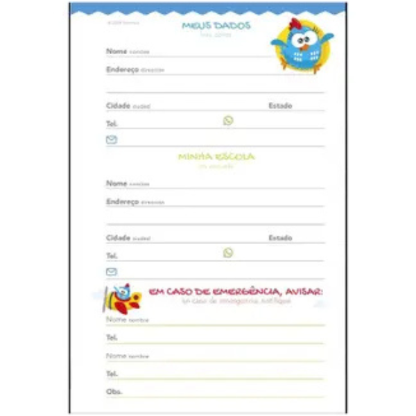 Agenda Escolar Permanente Galinha Pintadinha Jandaia - Imagem 6