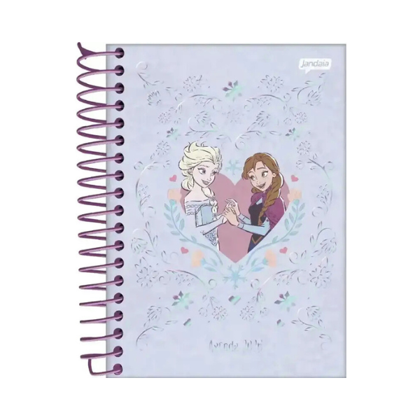 Agenda Escolar Espiral 2026 Frozen Jandaia (com adesivos) - Imagem 2