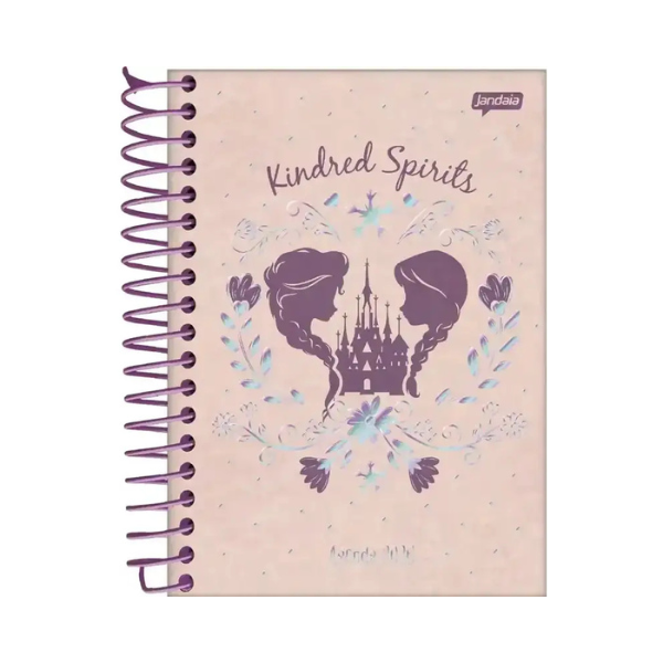 Agenda Escolar Espiral 2026 Frozen Jandaia (com adesivos) - Imagem 5