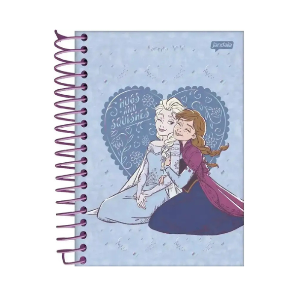 Agenda Escolar Espiral 2026 Frozen Jandaia (com adesivos) - Imagem 4