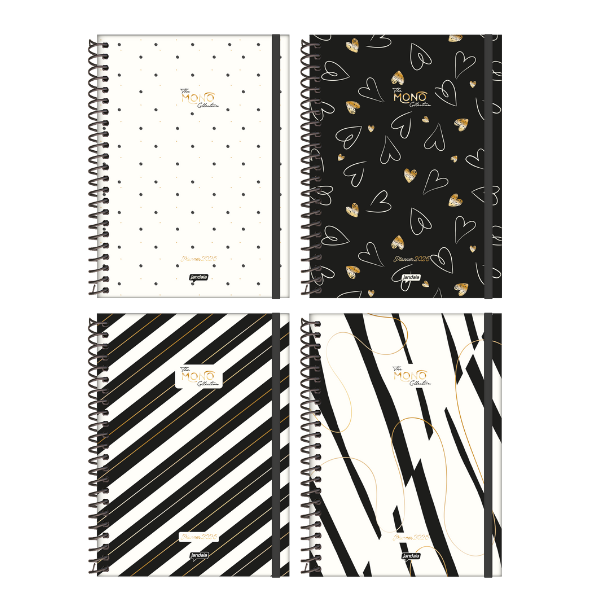 Agenda Escolar Planner The Mono Collection (com adesivos) Jandaia 729362