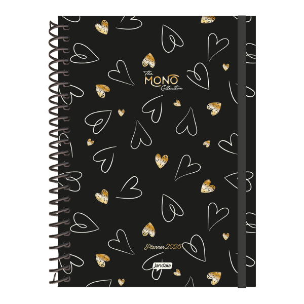 Agenda Escolar Planner The Mono Collection (com adesivos) Jandaia 729362 - Imagem 3