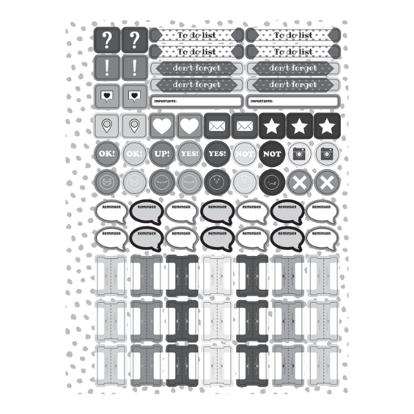 Agenda Escolar Planner The Mono Collection (com adesivos) Jandaia 729362 - Imagem 2