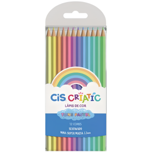 Lápis de Cor 12 Cores Pasteis Cis