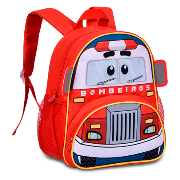 Mochila de Costas Infantil Masculina Bombeiro/Fusca Clio CP24000D - Imagem 3