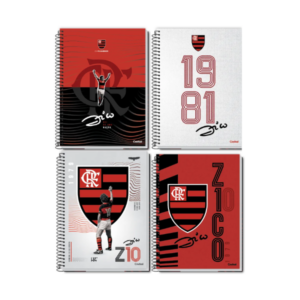 Caderno 10x1 Flamengo Zico Credeal