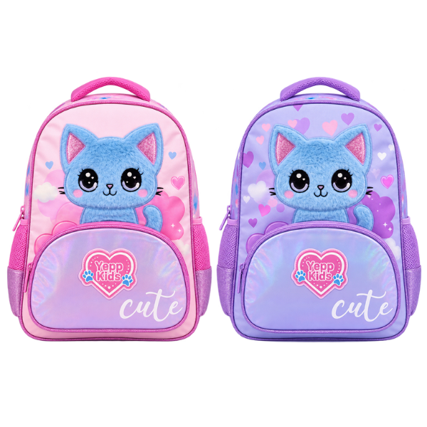 Mochila de Costas Infantil Feminina Gato Kids Yepp MIF5388-16