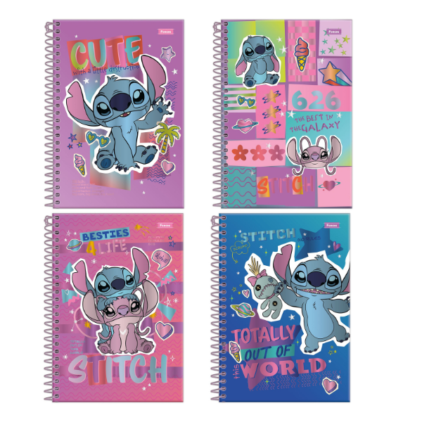 Caderno 1×1 Stitch Foroni (Com Cheiro)