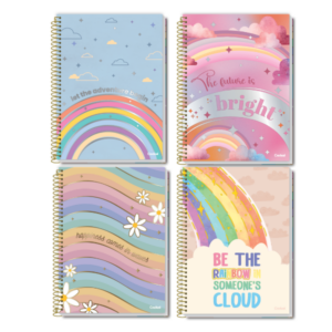 Caderno Feminino 1x1 Arco-Íris Credeal 278000