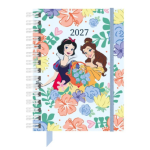 Agenda Escolar com Wire-o Princesas 2027 Culturama