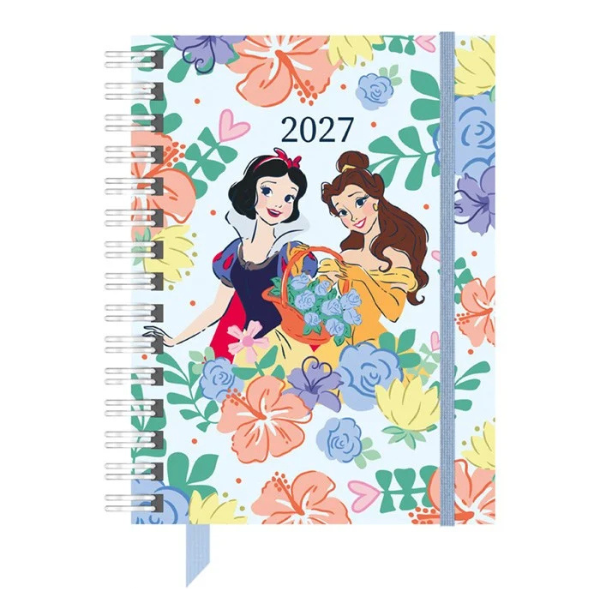Agenda Escolar com Wire-o Princesas 2027 Culturama