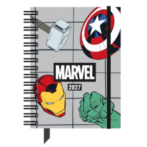 Agenda Escolar com Wire-o Marvel Vingadores 2027 Culturama