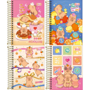 Agenda Escolar Não Datada Capy Club Tilibra 393847